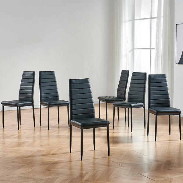 OPEN BOX - 4/6 PCS Black Dining Side Chairs