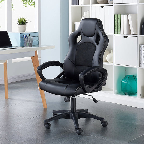 Gaming Racing High Back Office Chair | Black or Red-Office-IDS Home USA